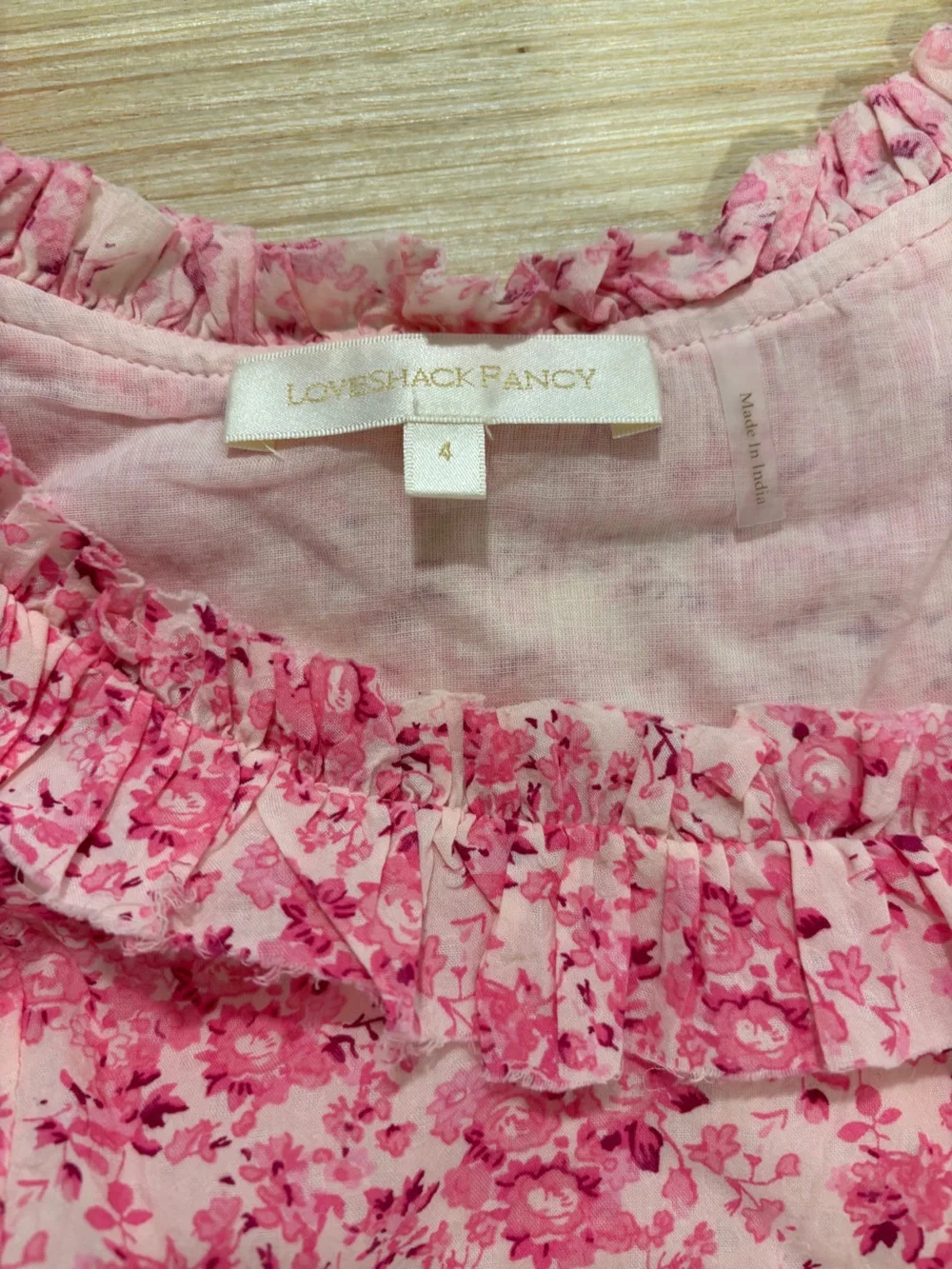 LoveShackFancy Pink Floral Ruffle Sundress - Picture 4 of 5
